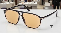 Tom Ford Bruce FT1026 05E Plastic Black Other Brown 61 mm Men’s Sunglasses
