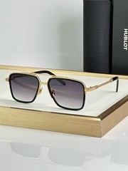 Hublot 106 Square Sunglasses Unisex Gold Metal Frame Luxury Designer Eyewear