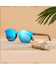 Woodie Walnut Wood Panto Shaped – Polarized Lens 100% UVA/UVB SUN PROTECTION-Set