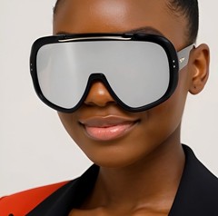 FUTURISTIC OVERSIZED ONE PIECE SHIELD LENS WRAP AROUND SPORT DESIGNER SUNGLASSES