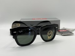 Ray-Ban State Street RB 2186 901/31 Black Frame 49mm G15 Lenses Unisex sunglass