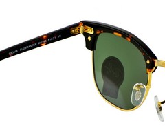 Ray-Ban Sunglasses RB3016 Clubmaster Classic Tortoise Frame Green Lenses 51mm