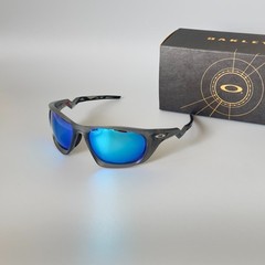 Oakley Lateralis OO9431 Smoke Grey Frame Blue Lenses Sunglasses