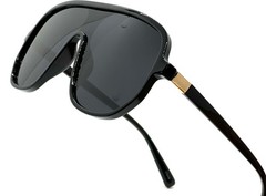 Men Guy Dude Square Sunglasses Shades 100% UV Protection Fashion Flat Black Lens