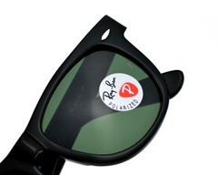 Ray-Ban Sunglasses RB2140 Original Wayfarer Clasic Black Frame Green Lens 54mm