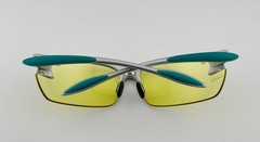 Cabela’s Lightweight Silver Wrap Shooting Safety Sunglasses, Yellow Plastic Lens