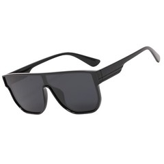 Flat Top One Piece TAC Polarized Sunglasses for Men Lightweight TR90 Frame UV400