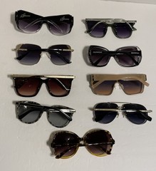 9 Designer Sunglasses Frames Lot Assorted Brands Mix Mens Womens “READ”