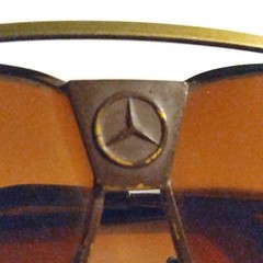 Mercedes-Benz Men’s Aviator Sunglasses Gold Metal Frame Brown Gradient Lens
