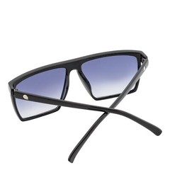 SKOL – Thin Modern Flat Top Square Sunglasses Gloss Black Lavender Fade
