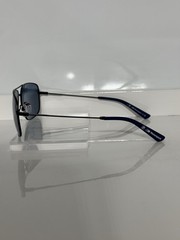 BMW BS0026 02M Black Stainless Steel Metal Polarized Blue Unisex Sunglasses