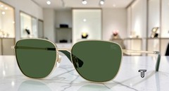 BURBERRY BE3171 110971 Light Gold Dark Green 57 mm Men’s Sunglasses