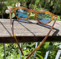 Vintage Blue polarized sunglasses mens johnny depp blonde acetate glasses UV400