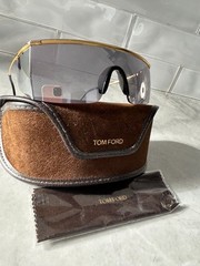 TOM FORD PAVLOS-02 TF980 30A Gold Black Mask Sunglasses Authentic 980 FT0980