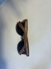 Men’s Wood Grain Sunglasses Brown Frame Black Tinted UV400 Liberty U