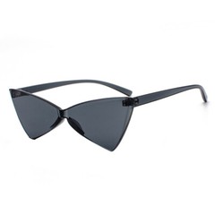 Trendy Triangle Rimless Frame Sunglasses Vintage Hippie Cosplay Party Glasses
