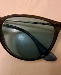 Ray-Ban Erika RB4171 6340/F7 Black Round Sunglasses Gray Lightweight Men 145