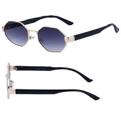 Sunglasses Men Women “Poppy” Metal Frame Octagon Shape Gradient UV400 Polarized