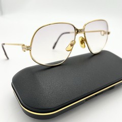 Vintage 1988s Cartier 56-14-135 Maillon Panthere eyeglasses gold Flame japan