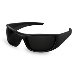 Super Dark Lens Black Polarized Sunglasses | Wrap Around Sport Sunglasses Unisex