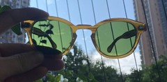 Green sunglasses Johnny Depp glasses men green glass sunglasses blonde glasses