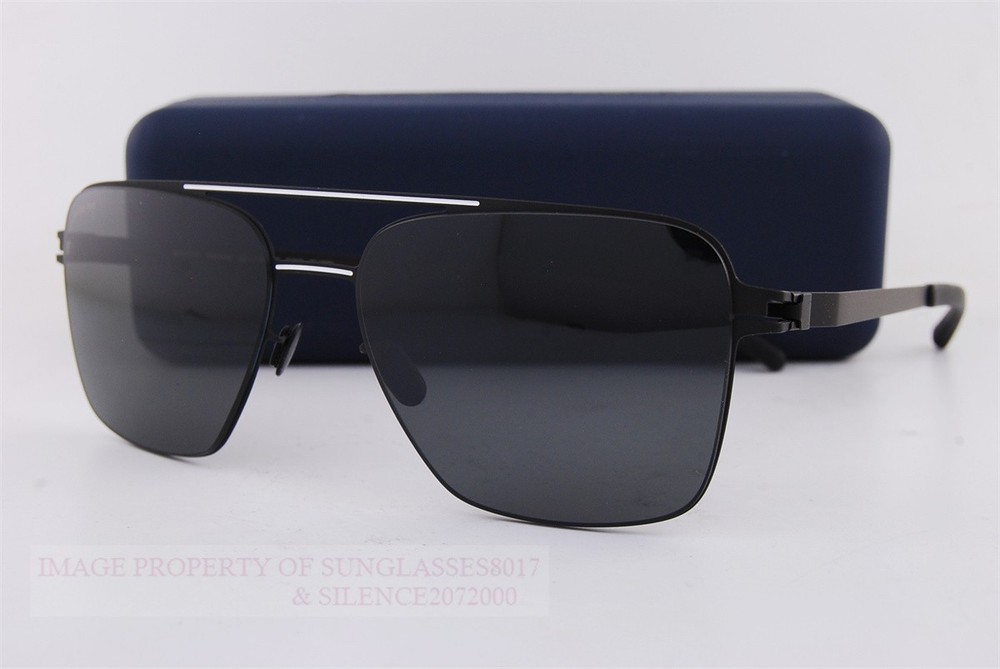 Brand New MYKITA Sunglasses BERNIE 363 Black/White/Polarized Grey 56mm