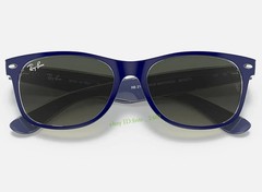 New RAY-BAN RB2132 6053/71 Crystal Navy Blue Wayfarer Sunglasses ItalyUV400 55mm