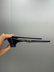 Oakley Flak 1.0 Lightweight POLARIZED Sunglasses Matte Black Frames Prizm Blue