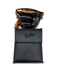 RAY BAN Sunglasses FOLDING WAYFARER Polished Tortoise Brown Solid RB4105 710 50