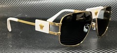 VERSACE VE2251 147187 White Gold Grey Men’s 63 mm Eyeglasses