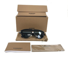 Burberry Sunglasses B4427-F 4112/87 Dark Grey Irregular Frames Dark Grey Lenses