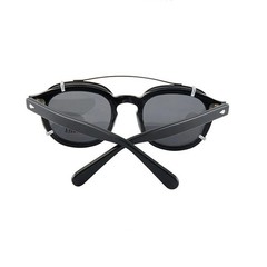 Polarized Clip On Sunglasses Oval UV400 Vintage Metal Frame Outdoor Wear