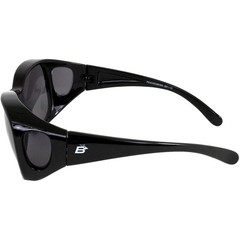 2 Pairs of Birdz Peacock Fit-Over Glasses Black with Yellow & Smoke Lenses