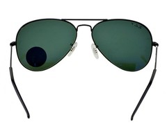 Ray-Ban Sunglasses RB3025 Aviator Classic Black Frame Polarized Green Lens 58mm