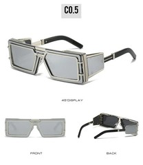 Unisex Punk Square Metal Frame Sunglasses Fashion Shades