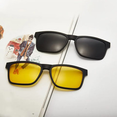 6 in 1 Men Women Polarized Optical Magnetic Sunglasses Clip Magnet Clip on Sungl