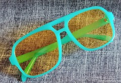 Malibu Rum Promo Logo Advertising Sunglasses Green & Yellow Lenses Retro Style