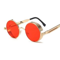 Retro Steampunk Round Oversized Polarized Sunglasses Eyewear Mens Womens Vintage
