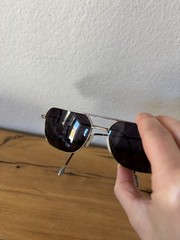 VTG John Varvatos Bronze Tone Metal Brown Sunglasses Rectangular Read*