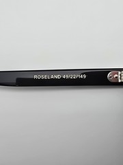 Lowercase Roseland Gloss Black Frame Flat Grey Lens Sunglasses w/ Case 49-22-149