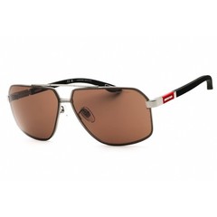 Chopard Men’s Sunglasses Shiny Gunmetal Full Rim Rectangular Frame SCHG89 0509