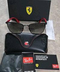 🔥 Ray-Ban RB3673-M Scuderia Ferrari Matte Black/Grey Gradient 56 mm Sunglasses