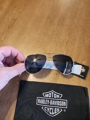 Marcolin Harley-Davidson Aviator Style Smoked Lens Sunglasse with Branded Cloth
