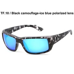 Costa Del Mar Fantail Black Camouflag Frame Blue Lens Polarized 580P Sunglasses