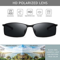 Aluminium HD Polarized Photochromic Sunglasses Men UV400 Chameleon Sport Glasses