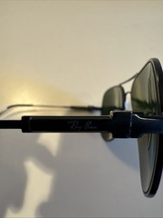 Ray-Ban Sunglasses RB3025 Aviator Black Frame Green Lens 58mm #N60