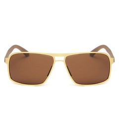 Polarized Men Women Sunglasses UV400 Metal Rectangular Modern Lightweight Trendy