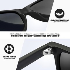 Joopin Polarized Sunglasses UV400 Standard, A01-matte Black Simple Packaging
