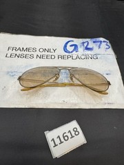 Vintage B&L Ray Ban Bausch & Lomb Gold Plated 58mm Aviator Brown Lens Read !