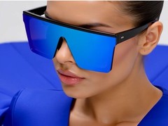 Men’s Women’s Sunglasses Black Mirror Lens Reflective New Style Designer Shades